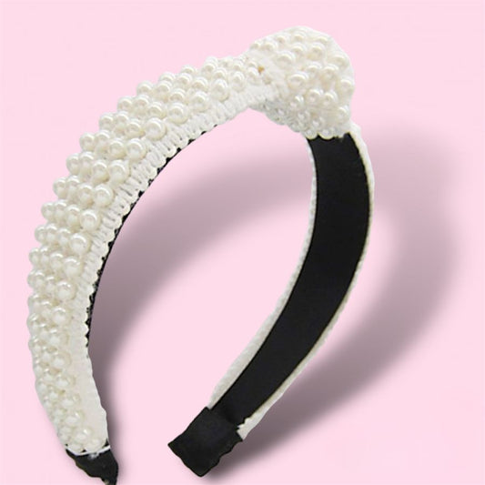 Cintillo Diadema perlas - Curlycosas
