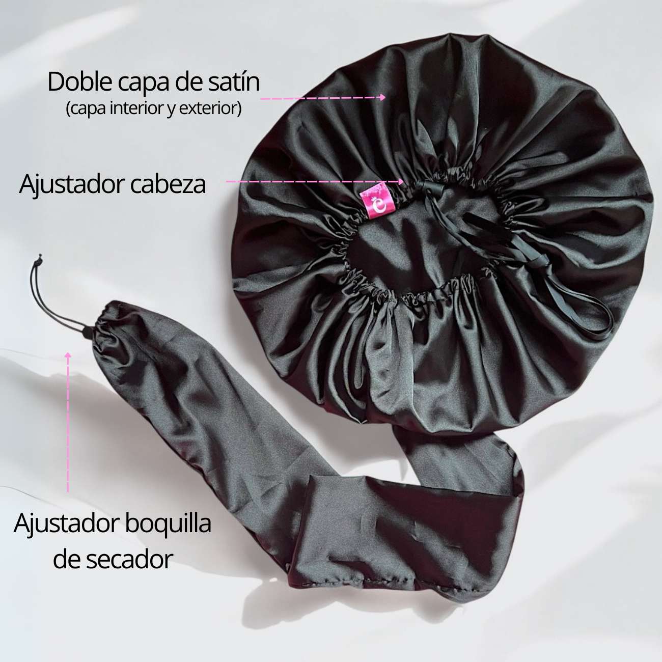 Gorro difusor de satín - Curlycosas