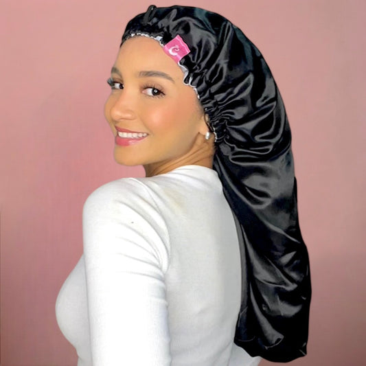 Gorro de satín largo - Curlycosas