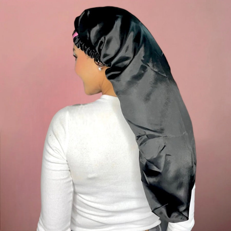 Gorro de satín largo - Curlycosas