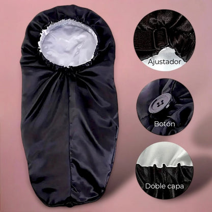 Gorro de satín largo - Curlycosas
