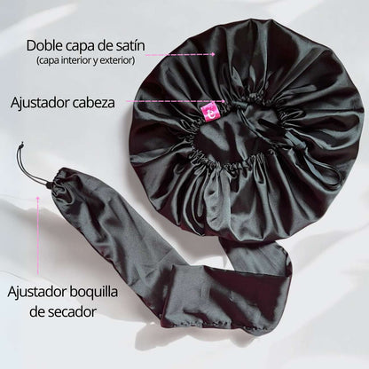 Gorro difusor de satín - Curlycosas