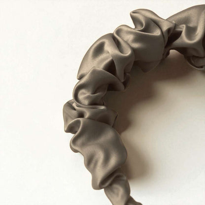 Cintillo Diadema scrunchie satín - Curlycosas