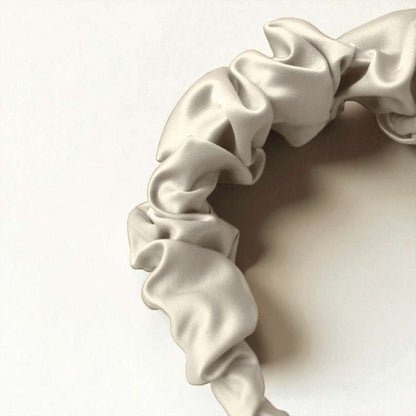 Cintillo Diadema scrunchie satín - Curlycosas